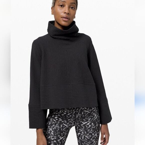 lululemon athletica Charcoal Cowl Neck Sweater - Picture 1 of 7